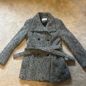 Calvin Klein Black and White Peacoat